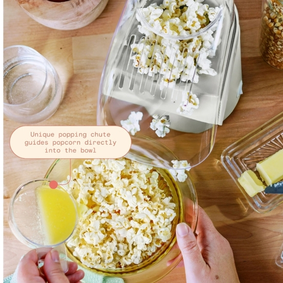 💕 New Beautiful White Icing 16 Cup Hot Air Electric Popcorn Maker - Picture 6 of 11